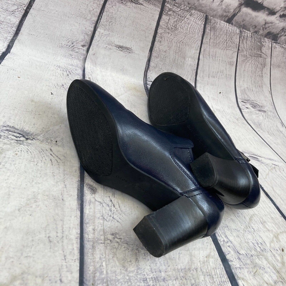 Franco Sarto Boots Womens 7M Rapport Blue Ankle Bootie Block Heel‎ Buckle - Picture 7 of 11